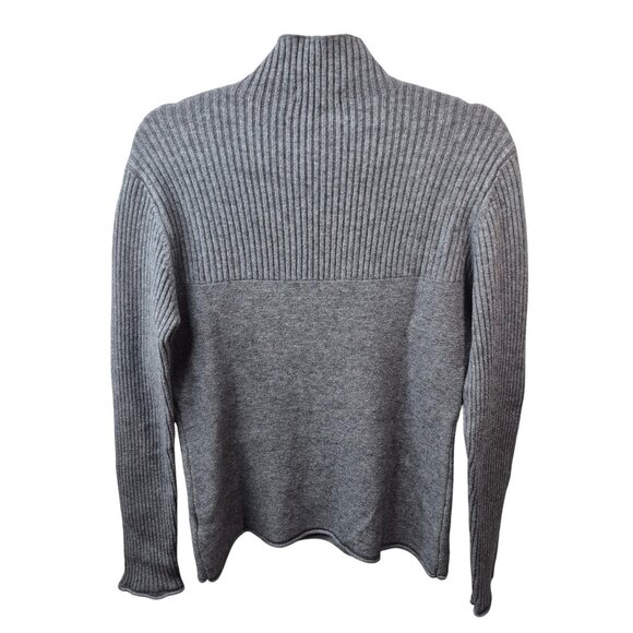 Charlie B Sweater Womens M Gray Knit Pullover Long Sleeve Mock Neck Top - Picture 2 of 8